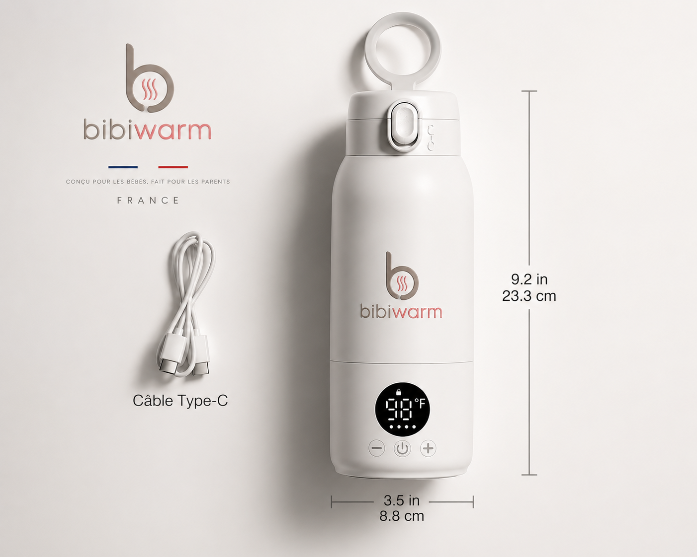 Bibiwarm™ | Chauffe-Lait Portable USB-C