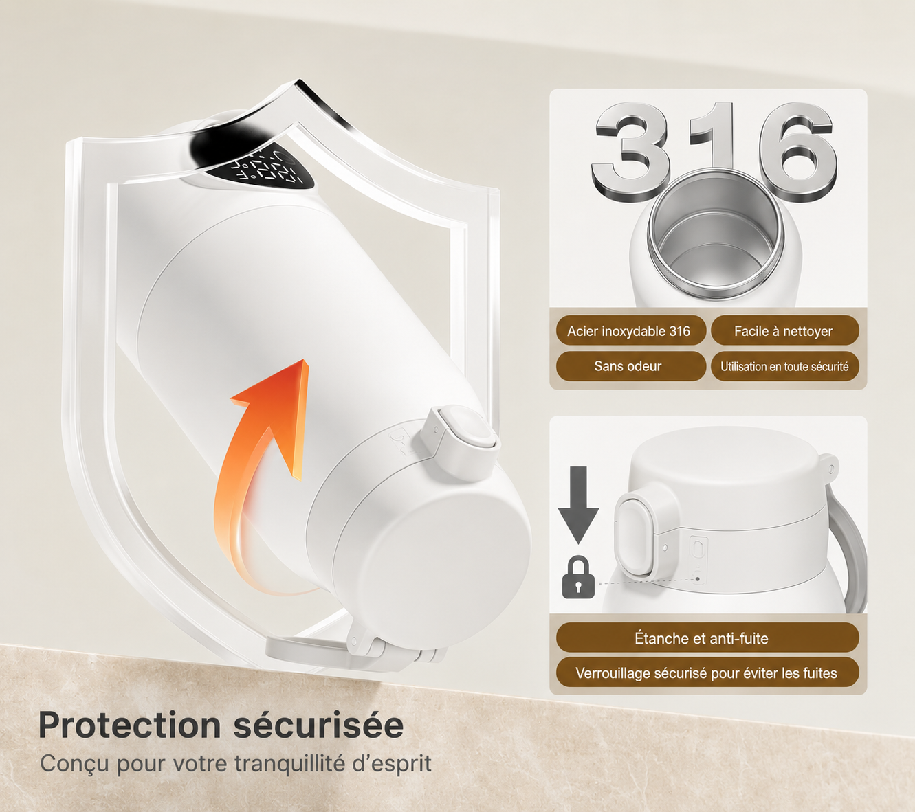 Bibiwarm™ | Chauffe-Lait Portable USB-C